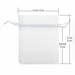 ⭐️5 for 20⭐️ 10 White Drawstring Organza Bags 3x4
